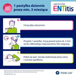 #2 – ENTitis do ssania truskawkowy - zmniejsza ryzyko infekcji ucha, nosa i gardła - 30 pastylek