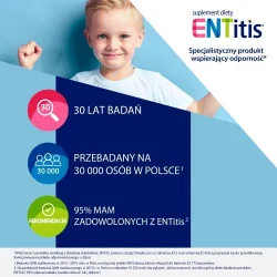 #4 – ENTitis do ssania truskawkowy - zmniejsza ryzyko infekcji ucha, nosa i gardła - 30 pastylek