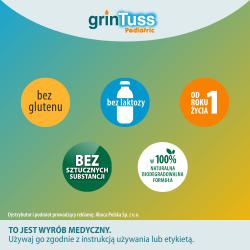 Zdjęcie produktu - #3 GrinTuss Pediatric Syrop - 128 g - syrop dla dzieci na kaszel suchy i mokry