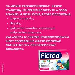 Zdjęcie produktu - #2 Fiorda Junior smak malinowy, 15 pastylek
