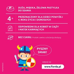 Zdjęcie produktu - #4 Fiorda Junior smak malinowy, 15 pastylek