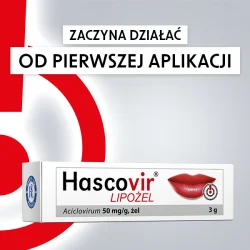 Miniaturka artykułu - #0 Hascovir LIPOŻEL, 50 mg/g, żel na opryszczkę, 3g