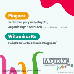 Zdjęcie produktu - #3 Magnefar B6 Junior płyn - 120ml, Uzupełnia niedobory magnezu dla dzieci od 3 roku życia