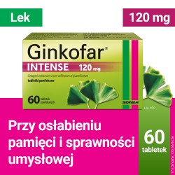 Zdjęcie produktu - #0 Ginkofar Intense 120mg - 60 tabletek