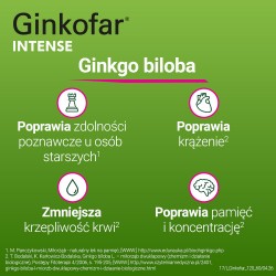 Zdjęcie produktu - #4 Ginkofar Intense 120mg - 60 tabletek