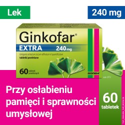 Zdjęcie produktu - #0 Ginkofar Extra 240mg - 60 tabletek