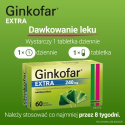 Zdjęcie produktu - #6 Ginkofar Extra 240mg - 60 tabletek