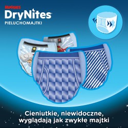 #1 – HUGGIES DRYNITES BOYS 8-13lat (30-48kg) pieluchomajtki, 9 sztuk 