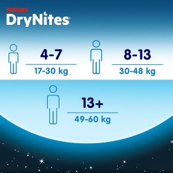 #5 – HUGGIES DRYNITES BOYS 8-13lat (30-48kg) pieluchomajtki, 9 sztuk 