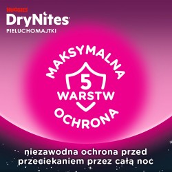 #3 – HUGGIES DRYNITES GIRLS 8-13 lat (30-48kg) pieluchomajtki, 9 sztuk