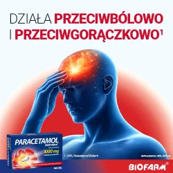 Miniaturka artykułu - #1 Paracetamol Biofarm 1000mg x 10 tabletek powlekanych