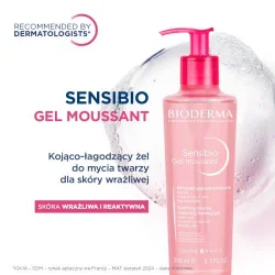 Miniaturka artykułu - #0 BIODERMA SENSIBIO GEL MOUSSANT Żel oczyszczający do twarzy, 200 ml