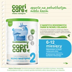 Miniaturka artykułu - #0 Capricare 2 Mleko następne powyżej 6 miesiąca życia, 400 g