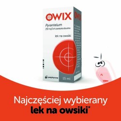 Zdjęcie produktu - #0 Pyrantelum Owix - Lek na owsiki dla dzieci w zawiesinie, 15 ml 