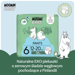 Zdjęcie produktu - #0 Muumi Baby Pants Pieluchomajtki 6 (12-20 kg), 36 szt.