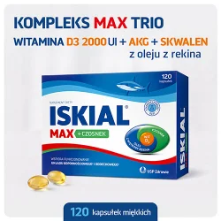 Miniaturka artykułu - #0 Iskial Immuno Max + czosnek, 120 kaps.