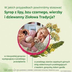 Zdjęcie produktu - #2 Ziołowa Tradycja Syrop z lipy, bzu czarnego, wierzby i dziewanny, 125 g