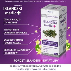 Zdjęcie produktu - #0 Islandzki medic+ Syrop z porostem islandzkim na suchy kaszel i chrypkę, 125 ml