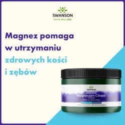 Miniaturka artykułu - #1 Swanson Cytrynian Magnezu 100%, 244 g