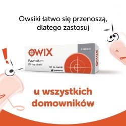 Zdjęcie produktu - #3 Pyrantelum Owix Polpharma 0,25g - lek na owsiki, 3tabl.