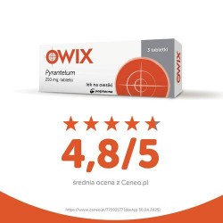 Zdjęcie produktu - #4 Pyrantelum Owix Polpharma 0,25g - lek na owsiki, 3tabl.
