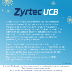 Zdjęcie produktu - #5 Zyrtec UCB 10 mg, 10 tabletek - lek na alergię