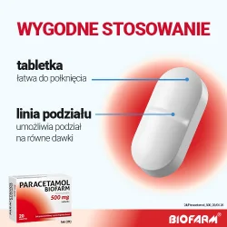 #3 – Paracetamol Biofarm 500mg, 20 tabl.