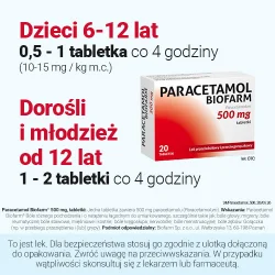 #4 – Paracetamol Biofarm 500mg, 20 tabl.