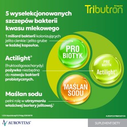 Miniaturka artykułu - #1 Tributron, 30 kapsułek - preparat pomagający przy wzdęciach, b&oacute;lach brzucha i zaparciach  