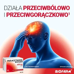 Miniaturka artykułu - #0 Paracetamol Biofarm 500  mg, 50 tabl.