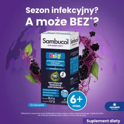 Miniaturka artykułu - #1 Sambucol Baby, 12 saszetek 