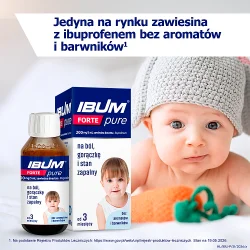 Miniaturka artykułu - #0 Ibum Forte Pure Zawiesina dla dzieci na b&oacute;l, gorączkę i stan zapalny, 100 g