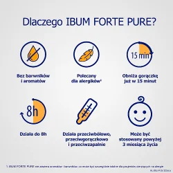 Miniaturka artykułu - #1 Ibum Forte Pure Zawiesina dla dzieci na b&oacute;l, gorączkę i stan zapalny, 100 g