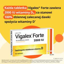 Zdjęcie produktu - #2 BIOFARM Vigalex Forte, Lek z witaminą D3 2000j.m., 60 tabletek