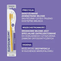 #2 – ELGYDIUM CLINIC Ortho-X ortodontyczna szczoteczka do zęb&oacute;w