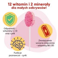Miniaturka artykułu - #0 Zdrowy Lizak Mniam-Mniam Wiśnia bez cukru kształt łezki, 1 sztuka