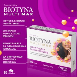 Zdjęcie produktu - #0 Biotyna MULTI MAX, 60 tabl.