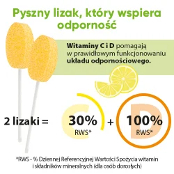 Miniaturka artykułu - #0 Zdrowy Lizak Mniam-Mniam smak cytrynowy kształt łezki, 6g 1 szt.