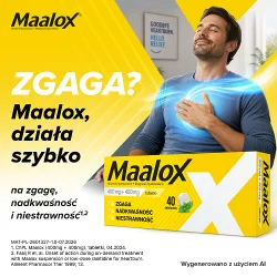 Miniaturka artykułu - #0 Maalox Lek na zgagę i niestrawność w postaci tabletek &ndash; 40 szt.