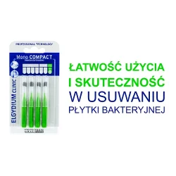 Miniaturka artykułu - #1 ELGYDIUM MONO CLINIC COMPACT 6 szczoteczki międzyzębowe zielone, 4 sztuki