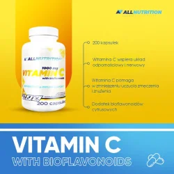 Miniaturka artykułu - #1 Allnutrition Witamina C z bioflawonoidami, 200 kapsułek