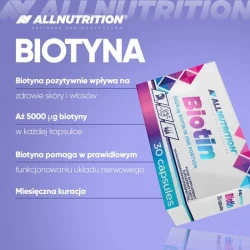Miniaturka artykułu - #0 Allnutrition Biotin 5000uq, 30 kaps.