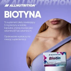Miniaturka artykułu - #1 Allnutrition Biotin 5000uq, 30 kaps.