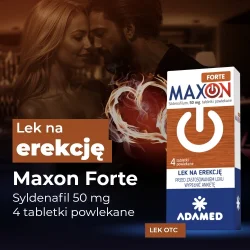 Miniaturka artykułu - #0 MAXON FORTE - Lek poprawiający erekcję 50 mg - 4 tabletki