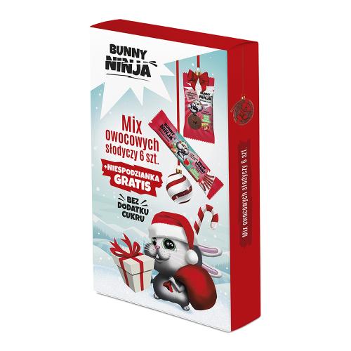 Miniaturka artykułu - BUNNY NINJA Mix owocowych słodyczy, 6 szt.