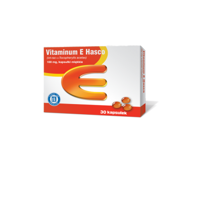 Miniaturka artykułu - VITAMINUM E 100 mg - 30 kapsułek HASCO
