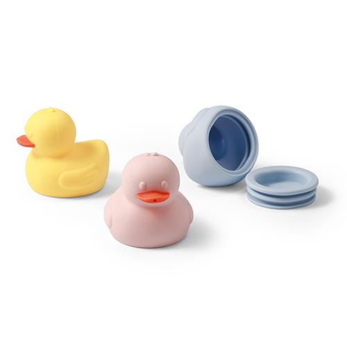 BabyOno Silikonowa zabawka kąpielowa kaczuszki, 3 szt.