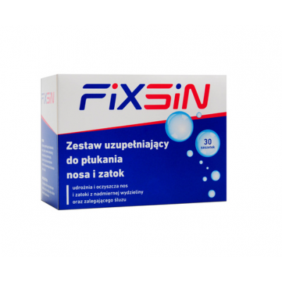 Miniaturka artykułu - FIXSIN Zestaw uzupełniający do płukania nosa i zatok - 30 saszetek