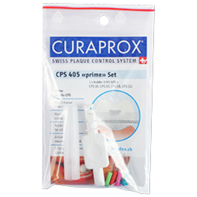 Zdjęcie produktu - CURAPROX CPS 405 Uchwyt + 4 szczoteczki międzyzębowej