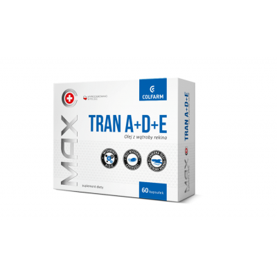Zdjęcie produktu - TRAN z witaminami A+D+E, 60 kapsułek 